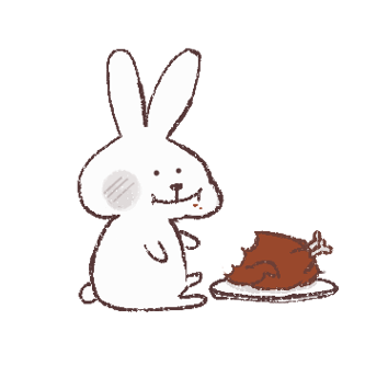 bunny eating